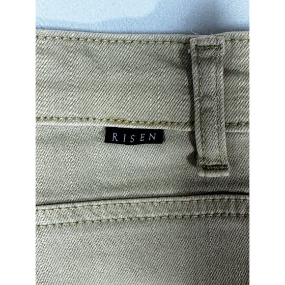 NWT Risen Women's High Rise Wide Leg Tan Denim Jeans - Size 2XL (39x32) - Picture 3 of 8